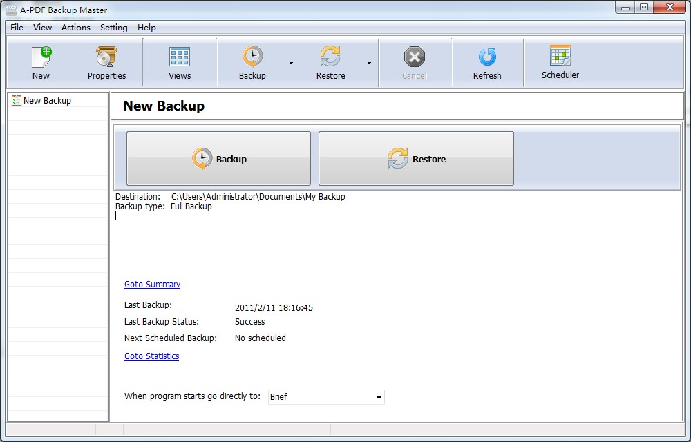 A-PDF Backup Master screenshot