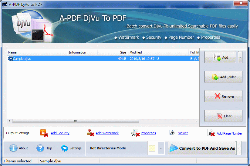 Convert djvu to PDF files with batch.