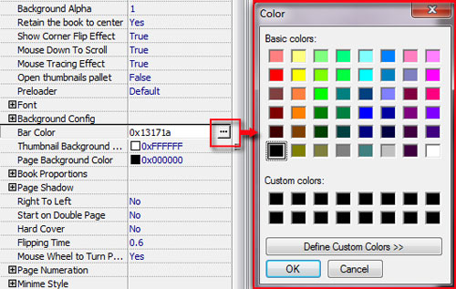 Can I change the color of toolbar button with Flipbook software