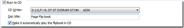 How to automatically play flipbook in CD/DVD