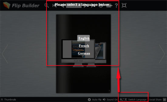 How to enable switch language with FlipBook Maker
