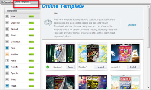 How to use free online template