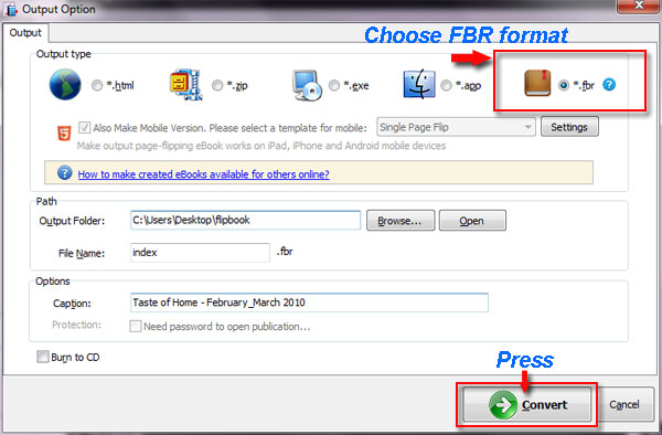 How to read FBR format flip ebook