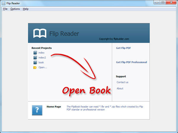 How to read FBR format flip ebook