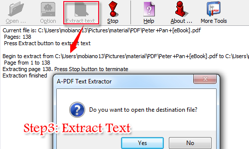 google text extractor