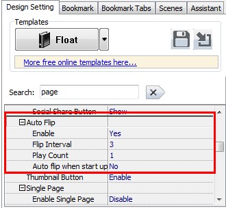 How to auto flips my flipbook with Flipbook Converter Program?