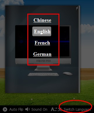 How to create a language switchable flipbook by PDF to Flip Page Software