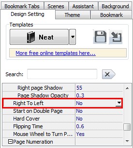 How to make flipbook from right to left by PDF2Flash Software