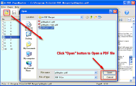 screenshot of A-PDF Page Master