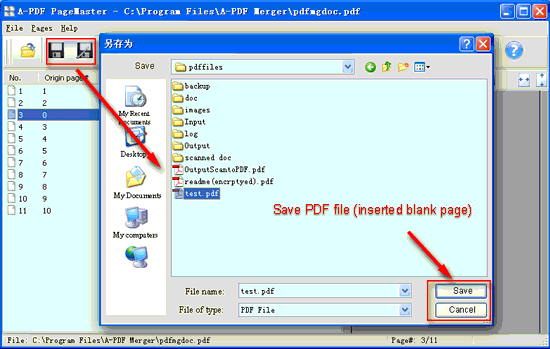 screenshot of A-PDF Page Master