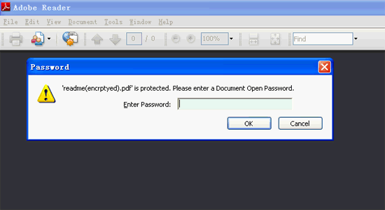 screenshot of A-PDF Password Security