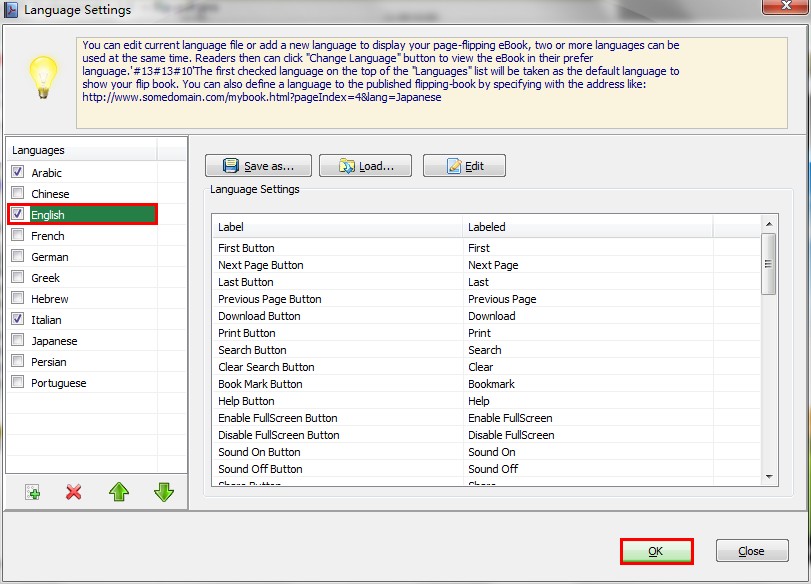 How to select language for your flipbook with Digital Magazine Creator