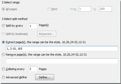 How to Split PDF by Page Ranges