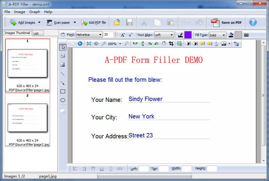 A-PDF Filler 3.9.5 screenshot