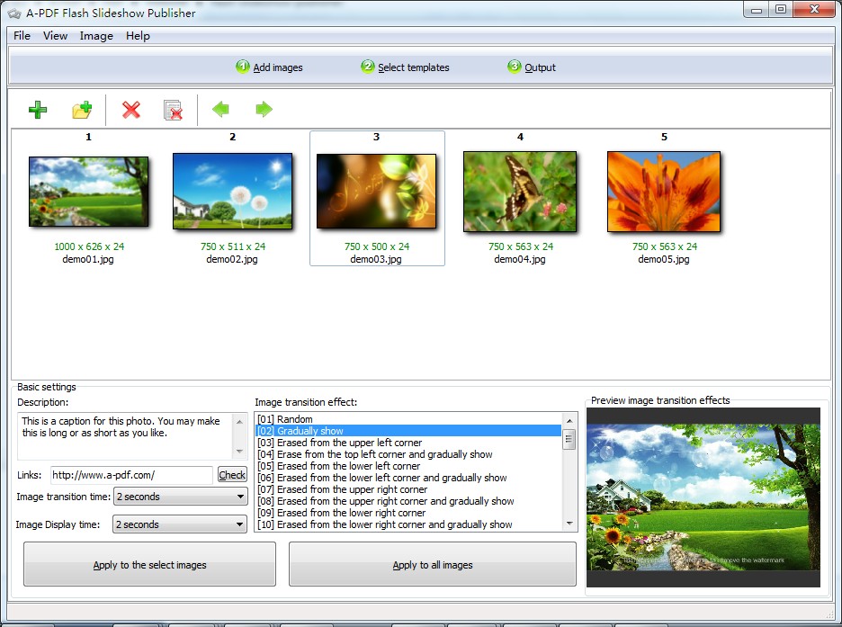 Flash SlideShow Publisher screenshot Flash SlideShow Publisher screenshot