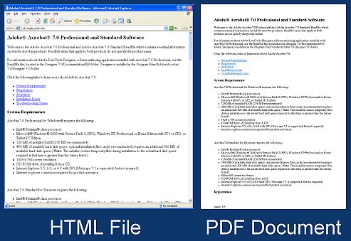 html examples pdf
