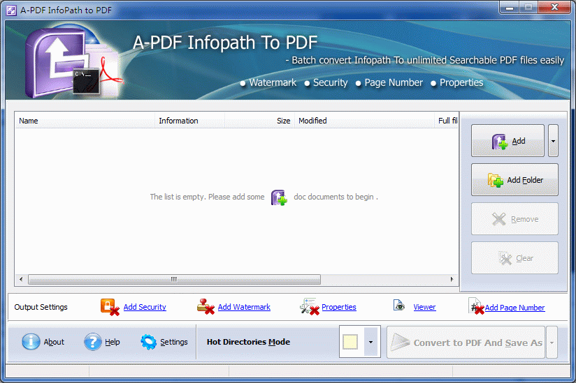 Batch infopath(.xsn, .xml) to PDF Converter - Convert MS infopath to