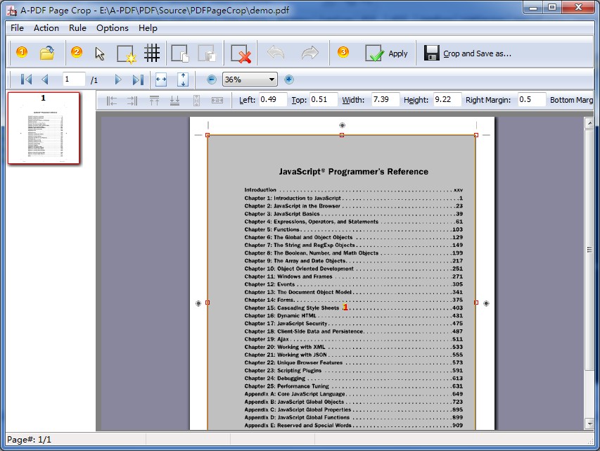 Click to view A-PDF Page Crop 6.0 screenshot