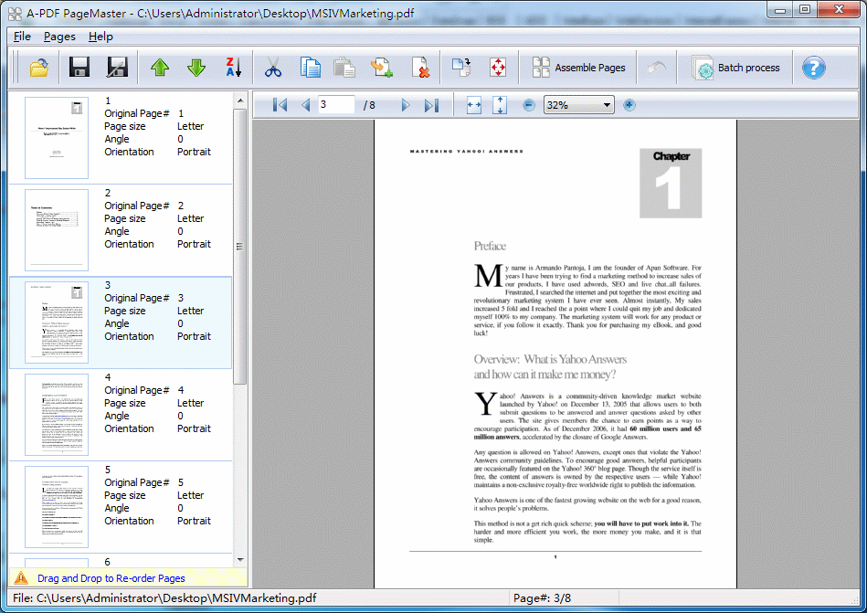 Click to view A-PDF Page Master 4.8.2 screenshot