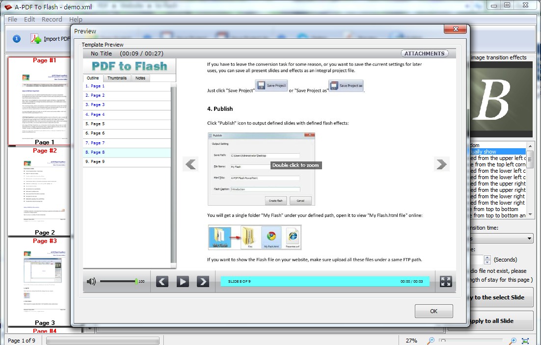 A-PDF to Flash screenshot