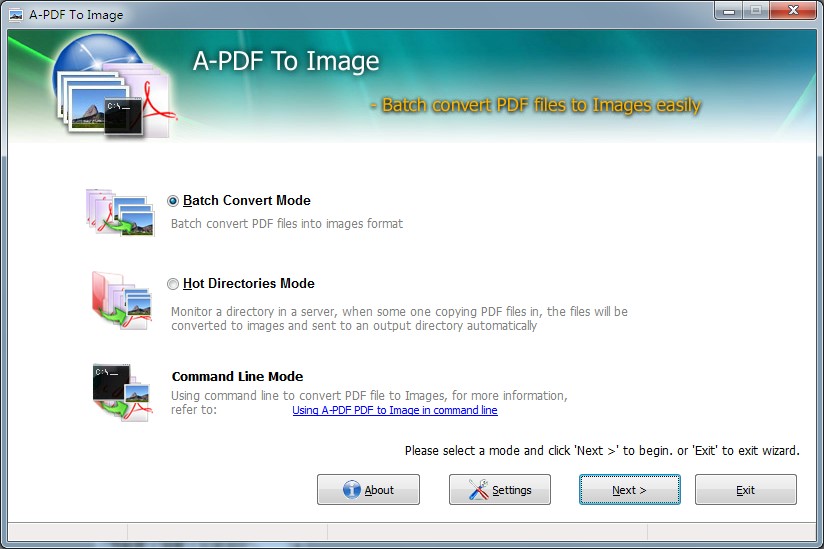 Batch convert PDF files to image