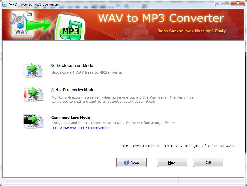 A-PDF WAV to MP3 Converter screenshot