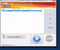 small screenshot of A-PDF Content Splitter Service