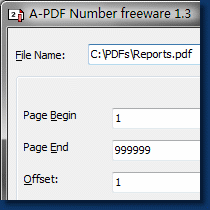 A-PDF Number screenshot small - click to enlarge